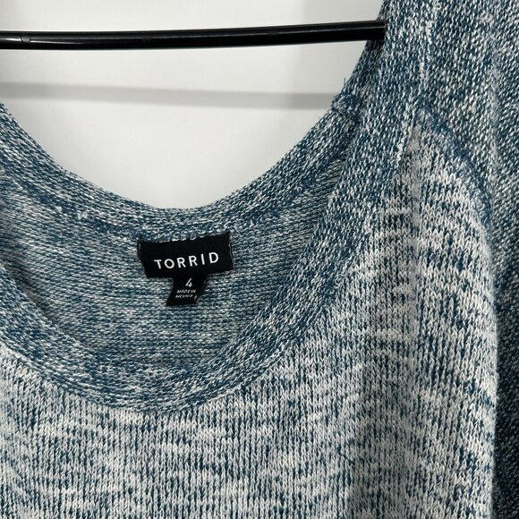 Torrid Lightweight Sweatshirt Long Sleeve Gray Teal Size 4XL - Picture 5 of 5